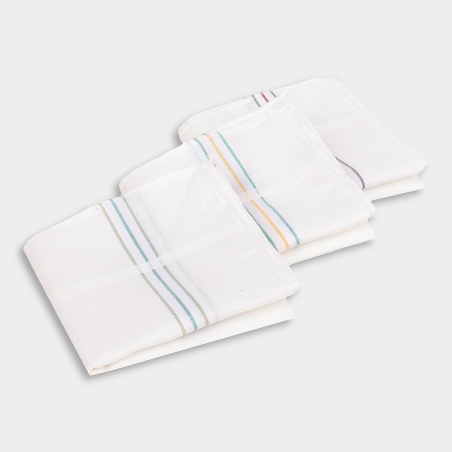 Men's 100% Cotton Hanky , White, large image number null