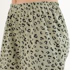 Women's Olive Green Leopard Print Relaxed Fit Pyjama, हल्का हरा, small image number null