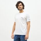 Men's Off White Crew Neck Athleisure Drifit T-Shirt, Off White, small