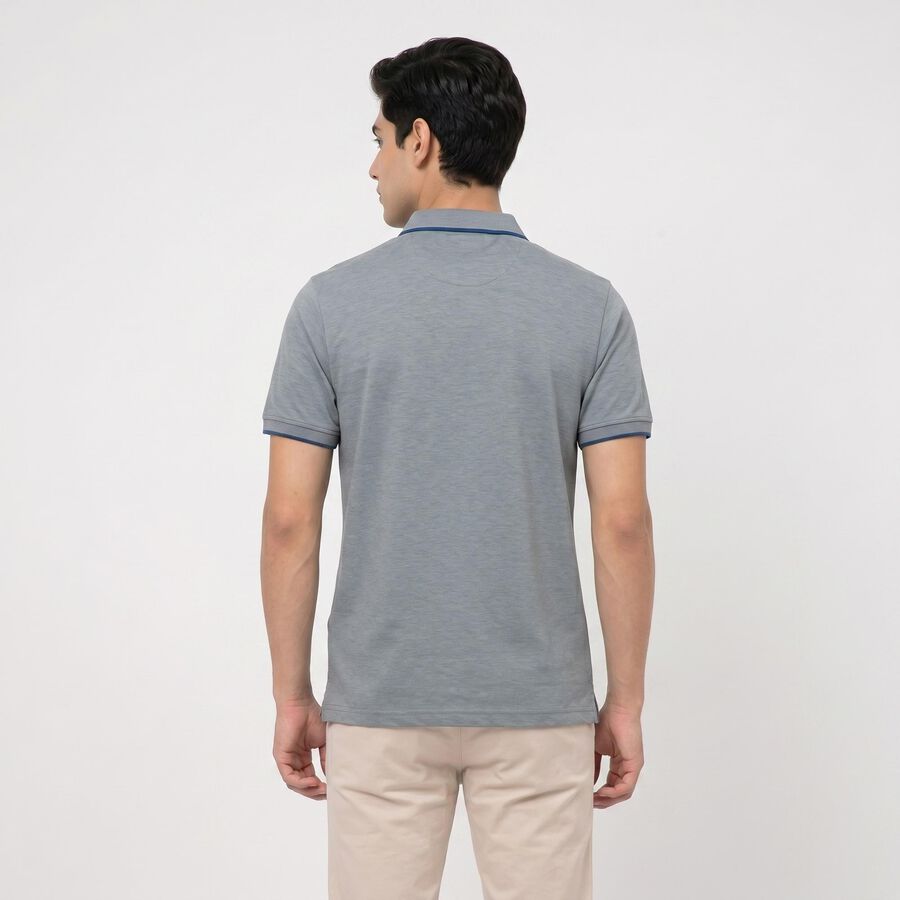 Men's Dark Blue Polo Neck Polo T-Shirt, Dark Blue, large