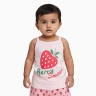 Infants' Soft Baby Pink Cotton Round Neck Casual Vest, हल्का गुलाबी, small image number null