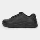 Men's Jet Black Lace-Up Casual Shoes, काला, small