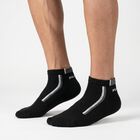 Men's Regular Fit Sporty Striped Pack of 3 Socks ( Black, Grey, White ), मिश्रित हल्का ग्रे, small
