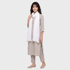 Women's White Dupatta, सफ़ेद, small