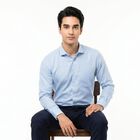 Men's Blue 100% Cotton Regular Fit Formal Shirt, Mid Blue, small