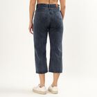 Women's Muted Denim Blue Slim Fit Jeans, गहरा नीला, small