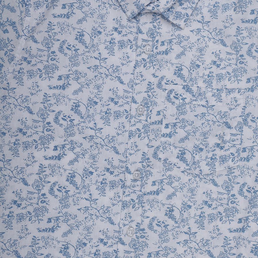 Boys Light Blue Cotton Classic Casual Shirt, Light Blue, large