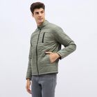 Men's Light Sage Green Mandarin Collar Quilted Jacket, हल्का हरा, small image number null