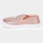 Girls' Rose Gold Slip-On Casual Shoes, Golden, small