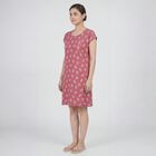 Women's Lilac V-Neck Lace Trim Nighty, Lilac, small