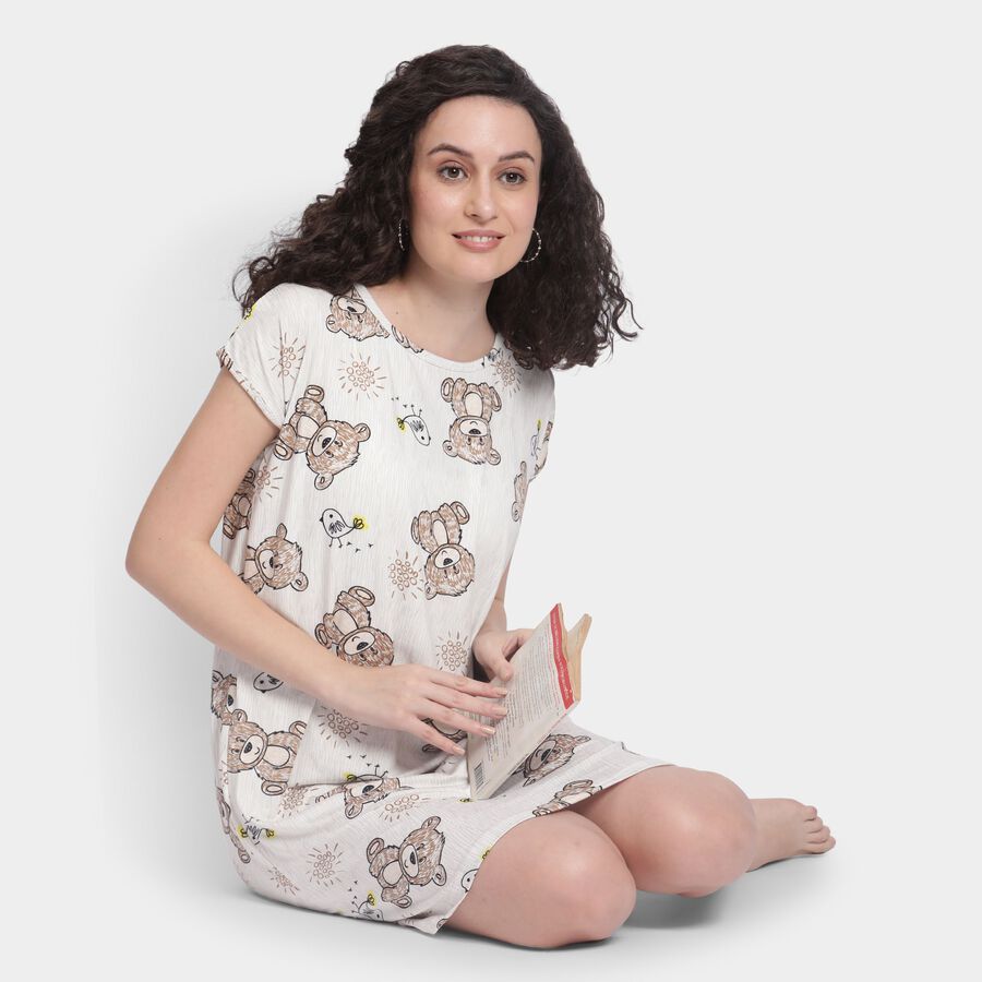 Ladies' Nighty , Off White, large image number null