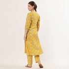 Women's Mustard Floral Printed Ethnic Set, Mustard, small