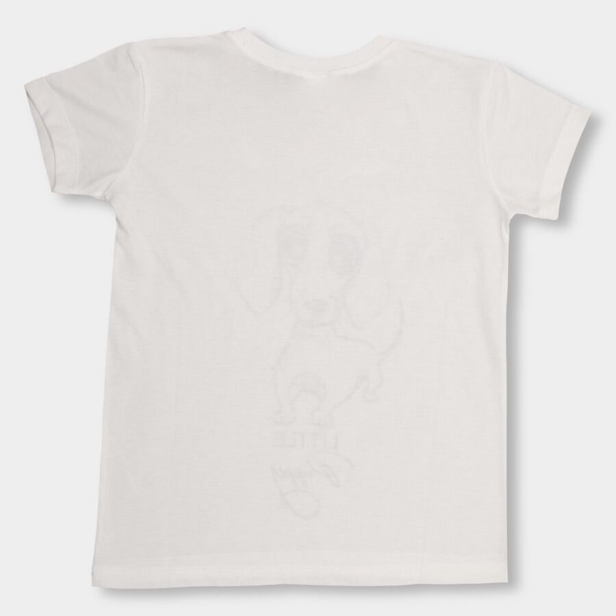 Girls' T-Shirt, ऑफ व्हाइट, large image number null