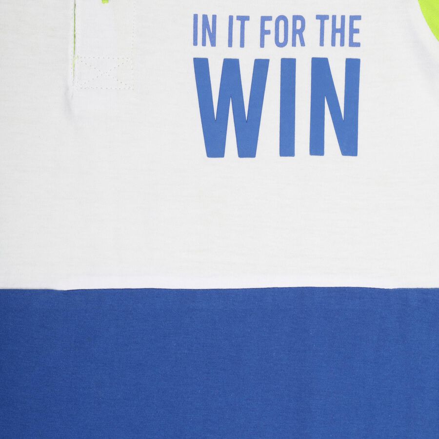 Boys' Half Sleeves T-Shirt, Royal Blue, large image number null