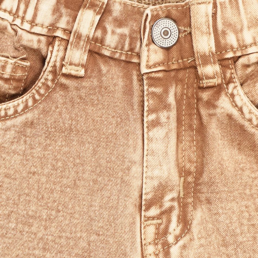 Boys' Heavy Wash Blue Regular Fit Basic Jeans, Brown, large image number null