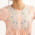 Women's Peach Embroidered Ethnic Set, Peach, small image number null