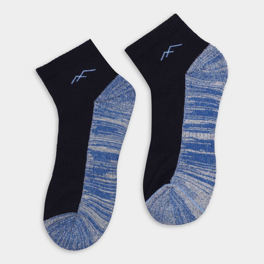 Men's Socks (Pack of 3), काला, large
