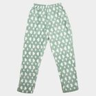 Girls' Mint Green Heart Printed Elastic Waist Pyjama, Light Green, small