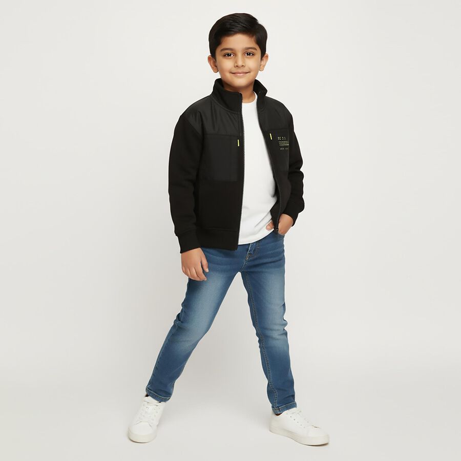 Boys' Sweatshirt, काला, large image number null