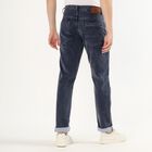Men's Washed Indigo Slim Fit Jeans, Dark Blue, small