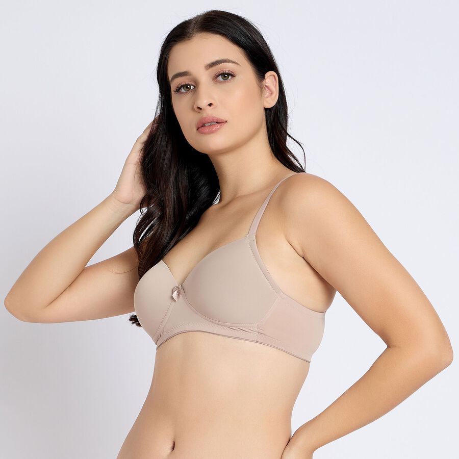 Ladies' Padded Bra, भूरा, large image number null