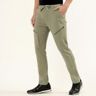 Men's Slim Fit Casual Trousers, Light Green, small