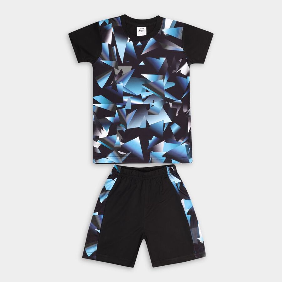 Boys' Knit Baba Suit, काला, large image number null