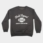 Boys' Dark Grey Crew Neck Pullover Sweatshirt, Dark Grey, small