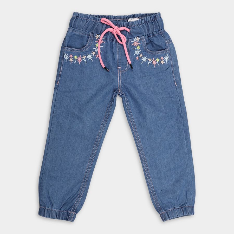 Girls' Jeans, Mid Blue, large image number null