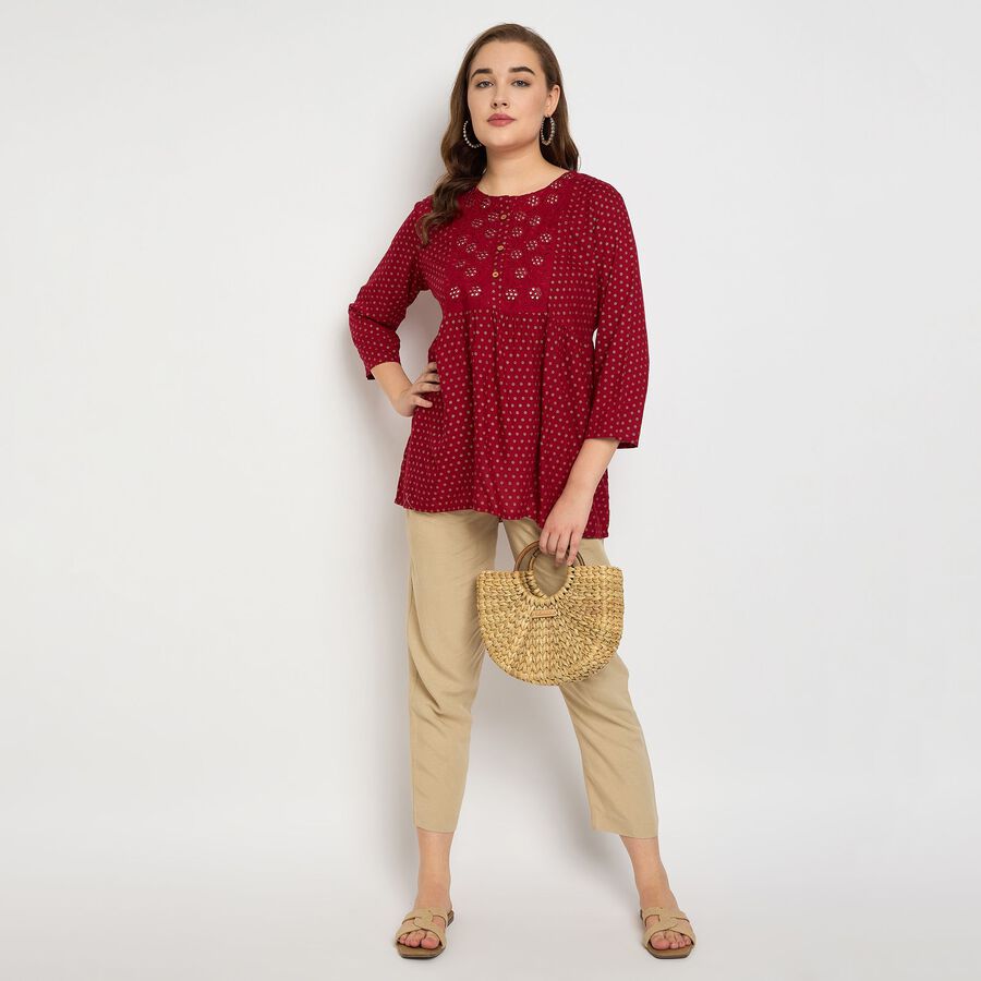 Ladies' Kurti, मरून, large image number null