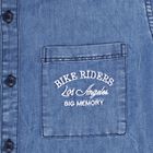 Boys Muted Steel Blue Classic Casual Shirt, Mid Blue, small image number null