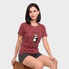 Women's Pink Round Neck Regular T-Shirt, गुलाबी, small