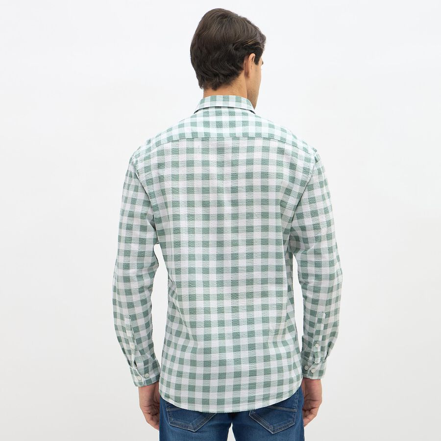 Men's Muted Olive Green Cotton Classic Casual Shirt, Olive, large image number null