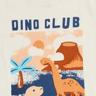 Boys' Off-White Cotton Round Neck Casual T-Shirt, ऑफ व्हाइट, small image number null