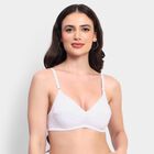 Ladies' 100% Cotton Bra, White, small image number null