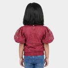 Girls Pink Round Neck Regular T-Shirt, गुलाबी, small