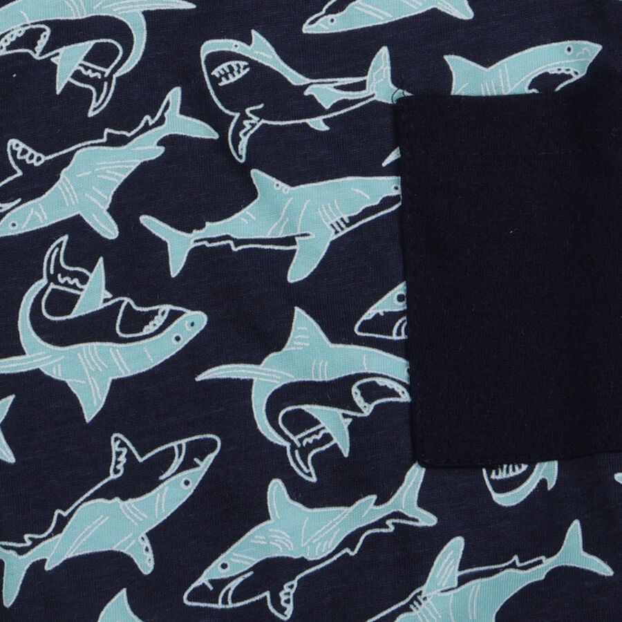 Boys Navy Blue Round Neck Casual Boys T-Shirt, नेवी ब्लू, large