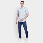 Men's Light Powder Blue Cotton Regular Collar Casual Shirt, Light Blue, small image number null
