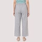 Women's Grey Regular Fit Printed Palazzos, Light Grey, small