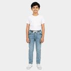 Boys' Light Blue Regular Fit Washed Jeans, Light Blue, small