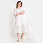 Ladies' 100% Cotton Dress, Off White, small image number null