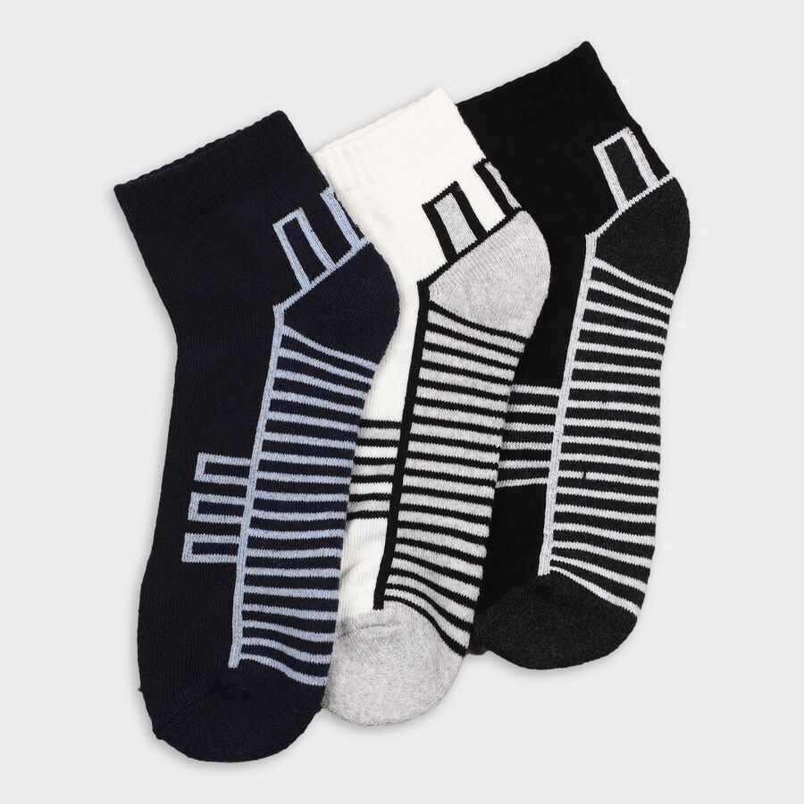 Men's Socks (Pack of 3), नेवी ब्लू, large