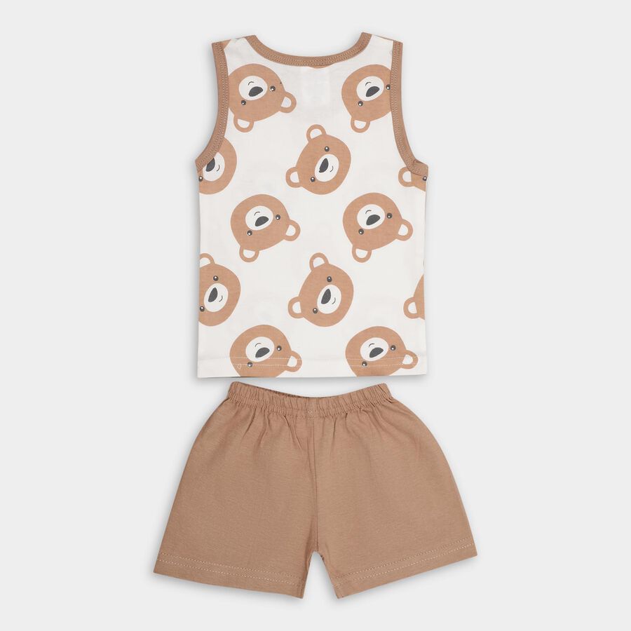 Infant Boys' 100% Cotton Baba Suit , Beige, large image number null