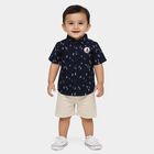 Infants' Navy Blue 100% Cotton Classic Shirt, Navy Blue, small