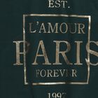 Girls Dark Green Crew Neck Graphic Sweatshirt, Dark Green, small image number null