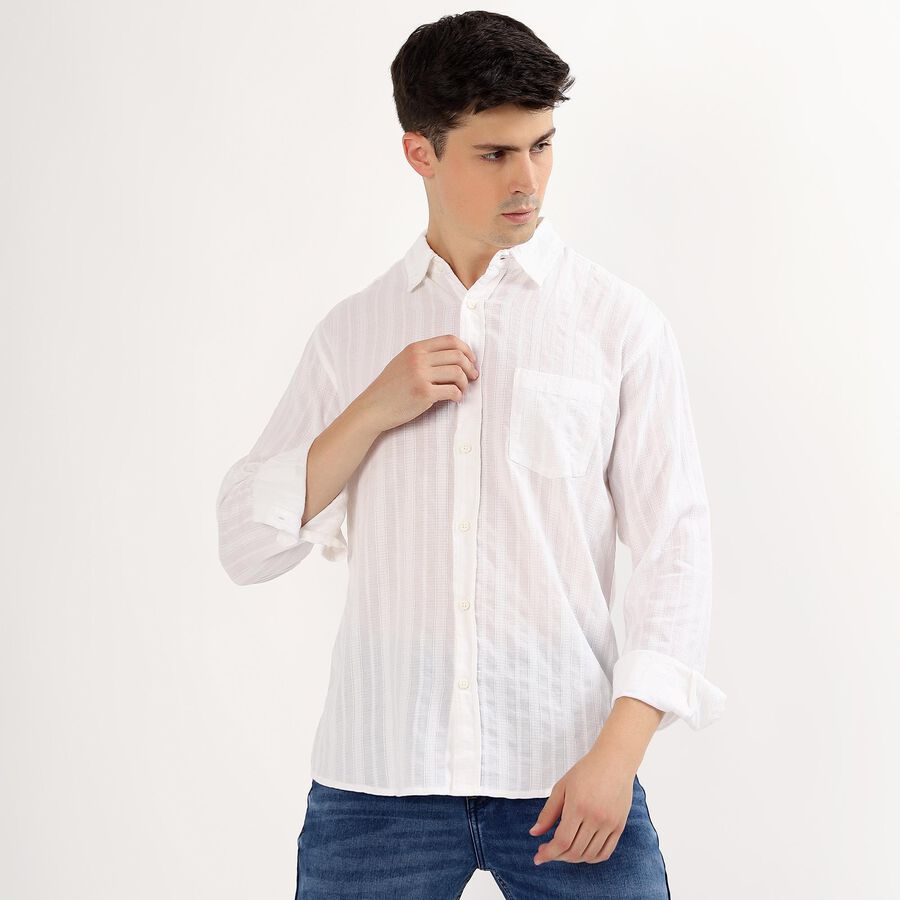 Men's Casual Shirt, White, large image number null