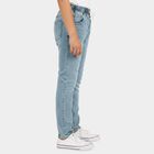 Boys' Light Blue Regular Fit Washed Jeans, Light Blue, small