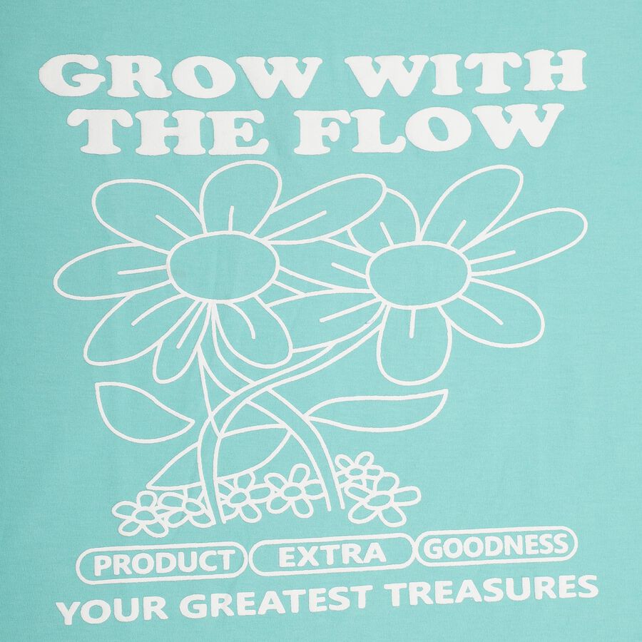 Girls Bright Turquoise Crew Neck Short Sleeve T-Shirt, Light Green, large image number null