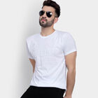 Cotton Solid Round Neck T-Shirt, White, small image number null