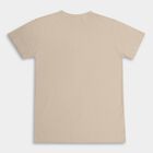 Boys' 100% Cotton Half Sleeves T-Shirt , Beige, small